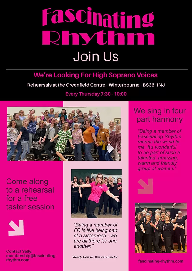 Join Our Sopranos 001 Fascinating Rhythm Seeks a New Musical Director Advert
